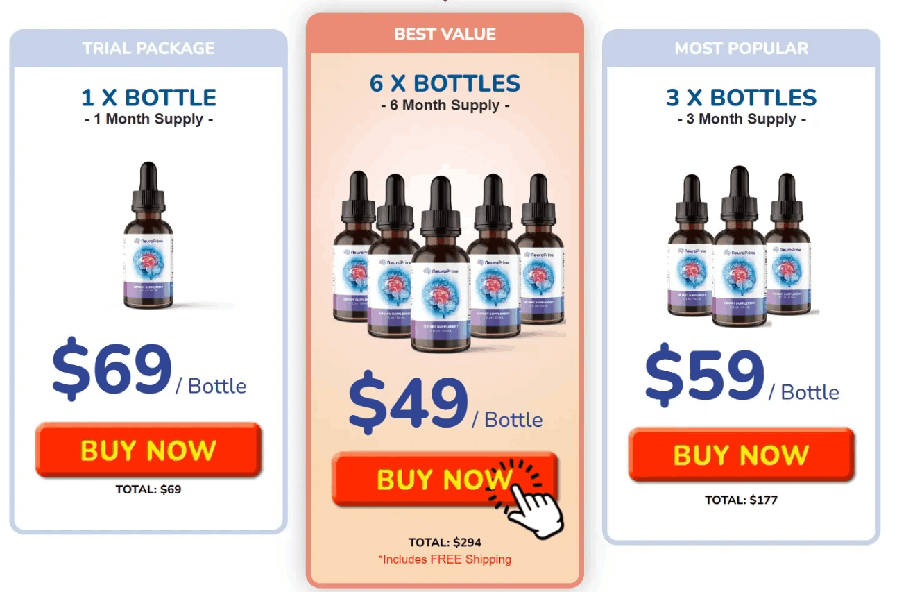 NeuroPrime Order 6 Bottles
